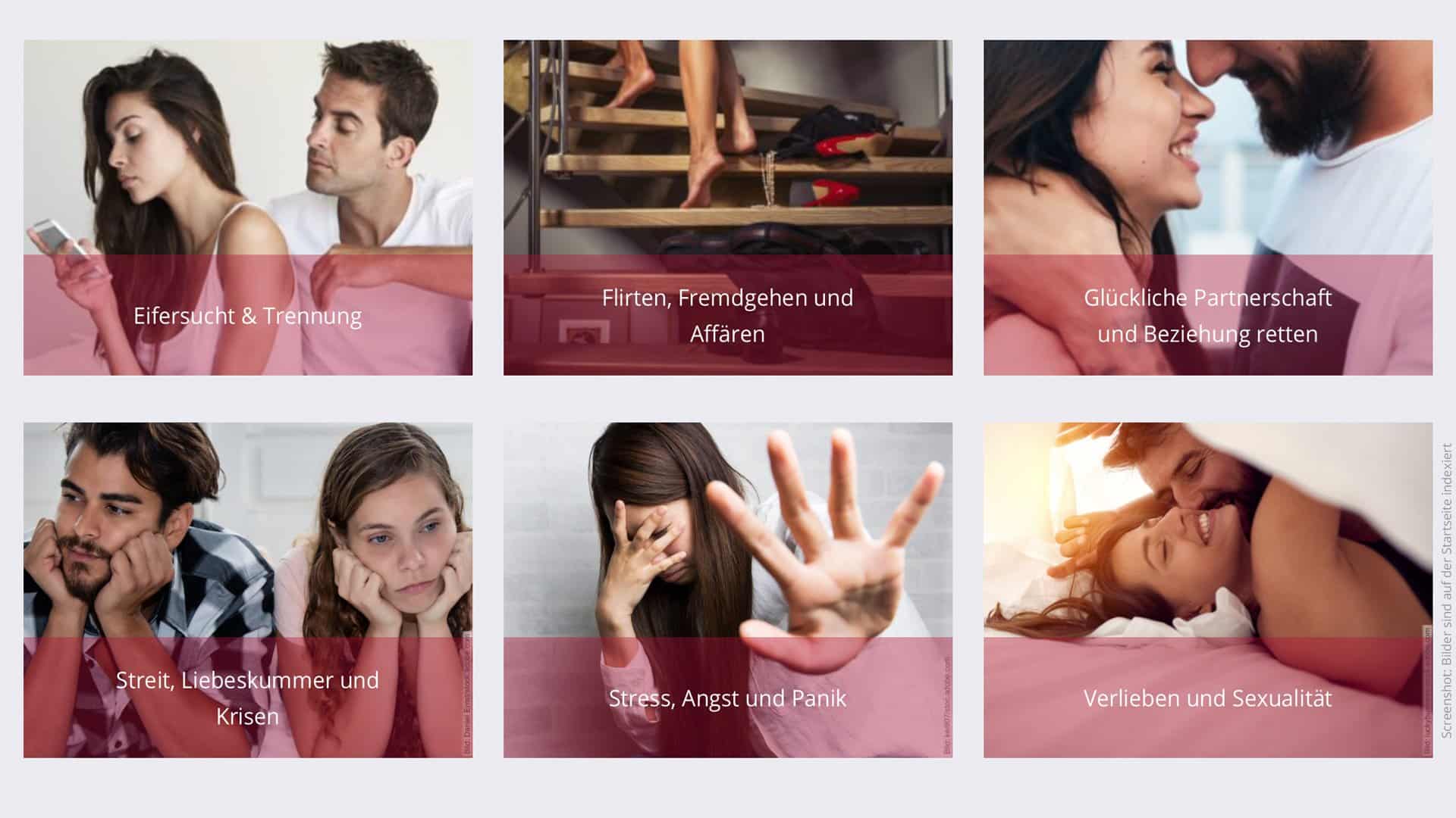 Themen von Vera Matt - Paartherapie Berlin. Eifersucht, Trennung. Flirten, Fremdgehen, Affären, glückliche Partnerschaft und Beziehung retten. Streit, Liebeskummer und Krisen. Stress, Angst und Panik. Verlieben und Sexualität.